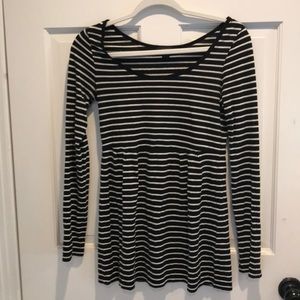 Peplum, long sleeve tee